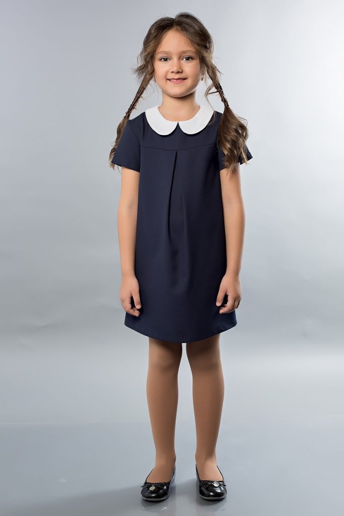 Платье школьное Д 5111 с отрезной кокеткой